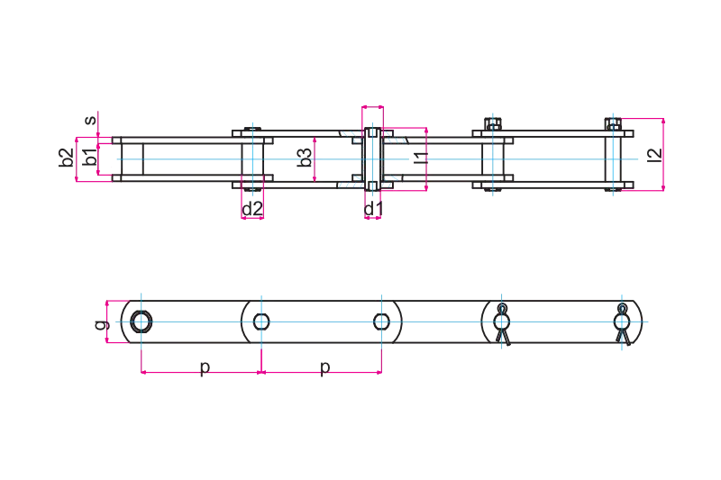 Buchsenförderketten